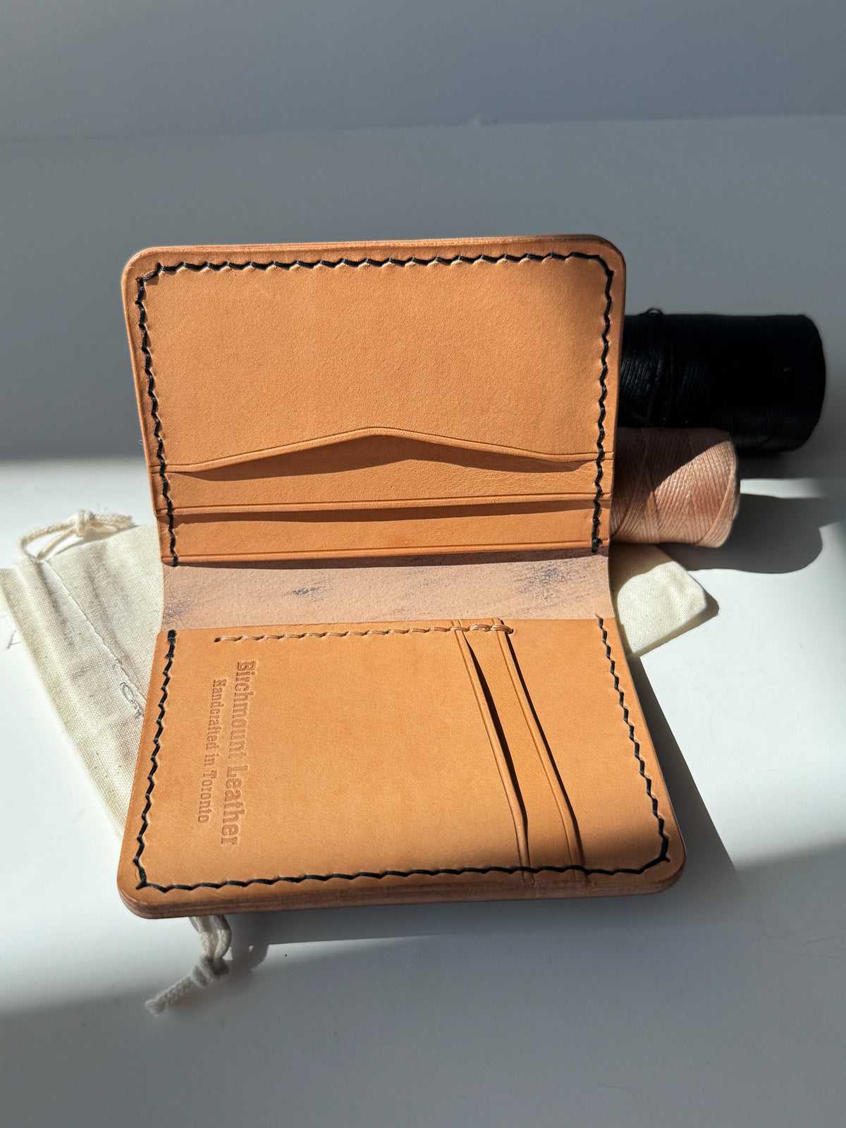 Shell Cordovan Bifold Wallet, Black Shell Cordovan ROCADO