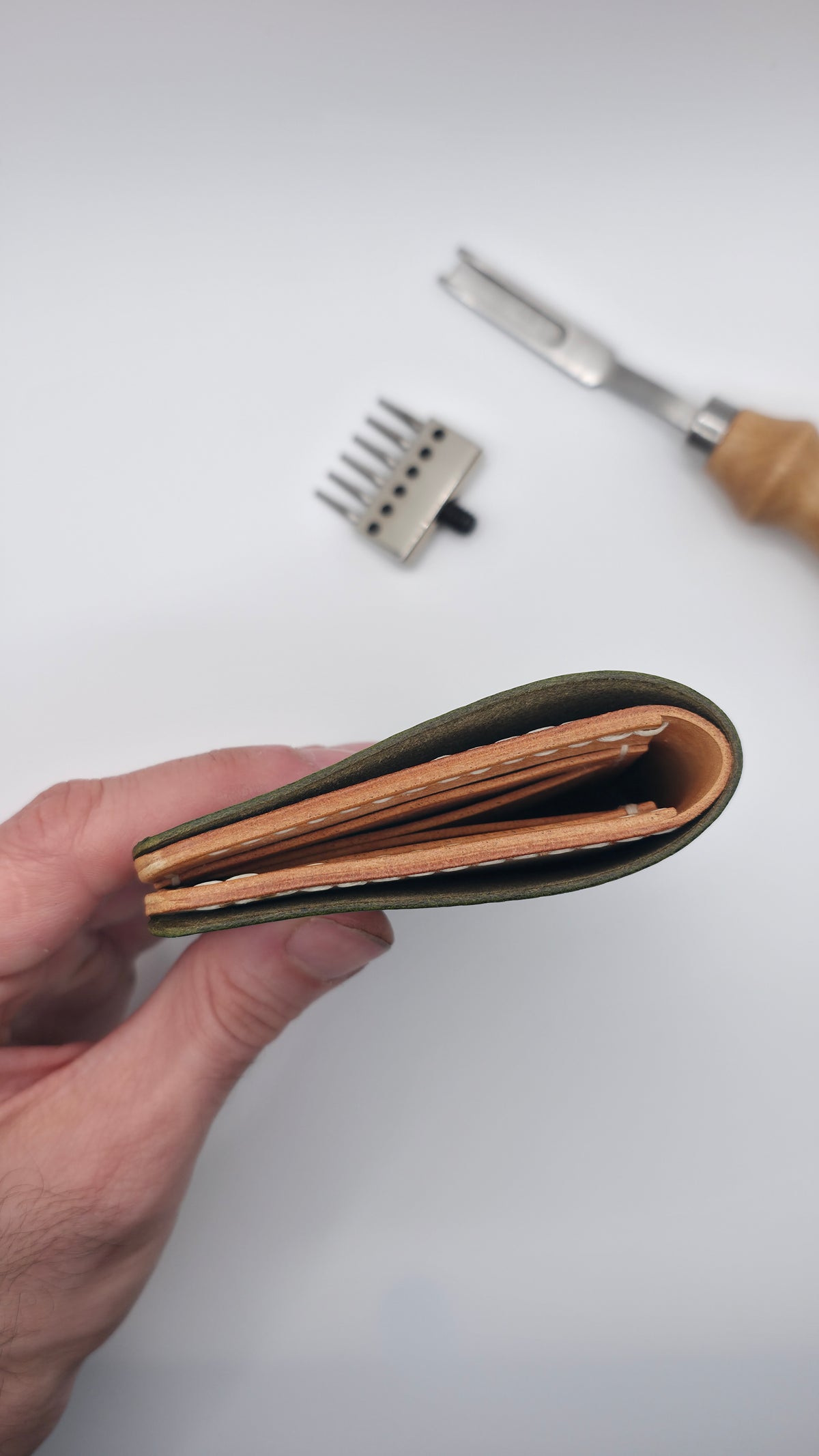 Minerva Box Vertical Wallet, Handmade Wallet with Money Slot, Bifold Wallet,
