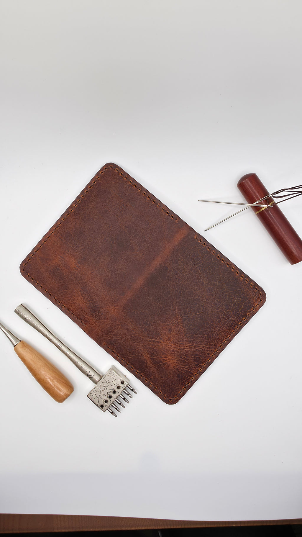 Vertical Wallet with 8 Card Slots, Handmade Wallet, Vertical Bifold Wallet, Slim Wallet