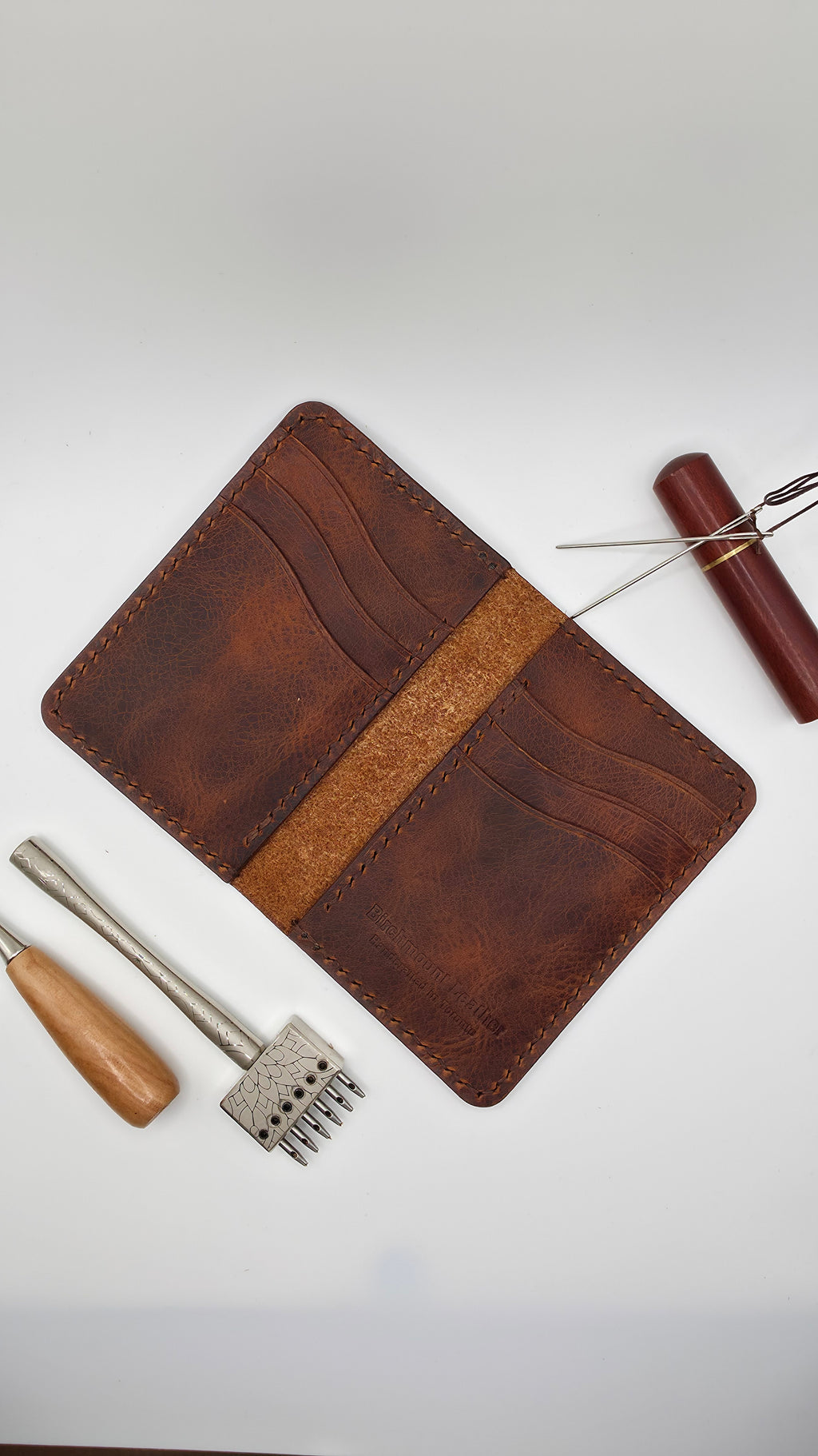Vertical Wallet with 8 Card Slots, Handmade Wallet, Vertical Bifold Wallet, Slim Wallet