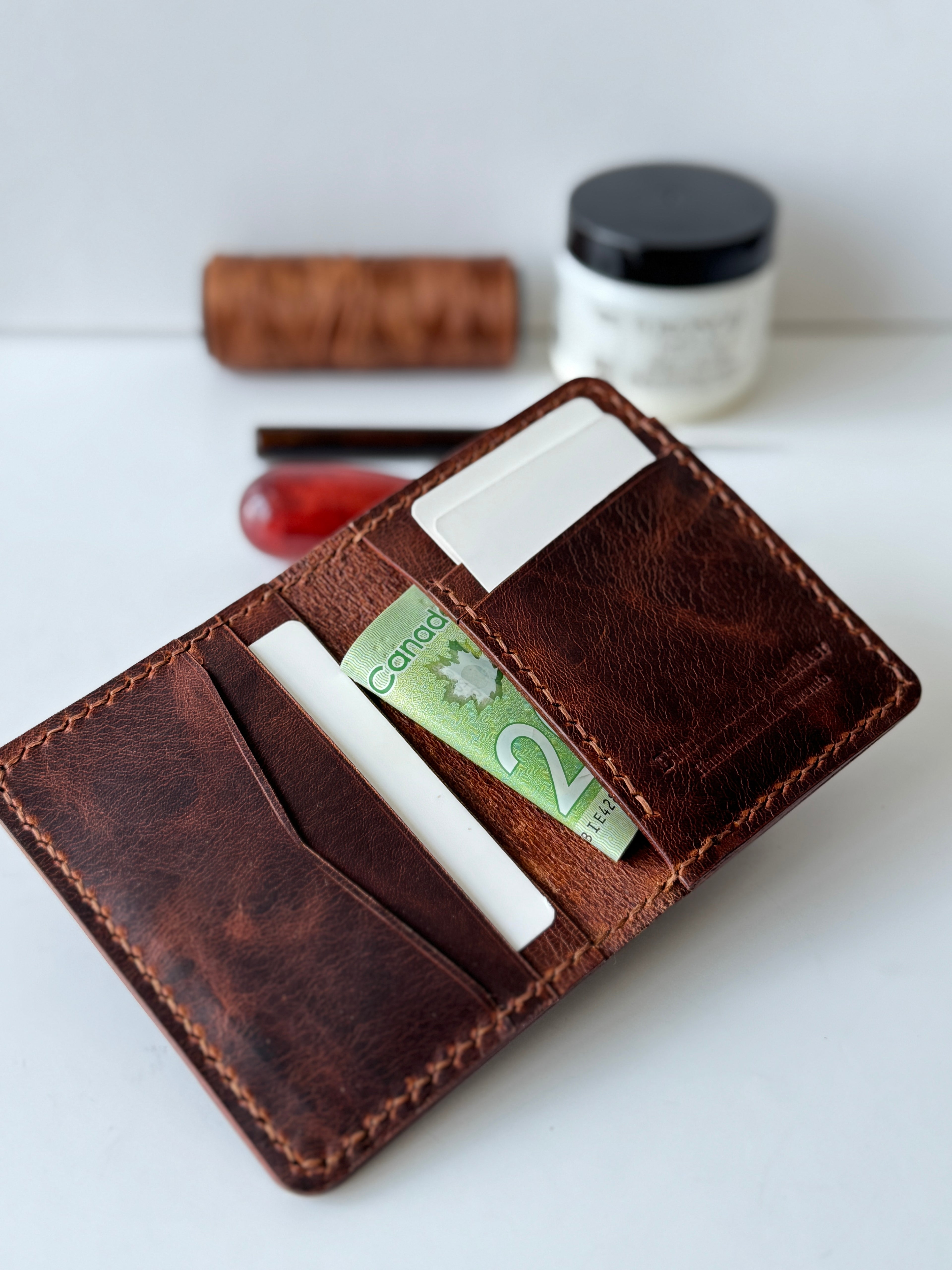 Dundas Vertical & Horizantal Bifold Wallet / Genuine Leather