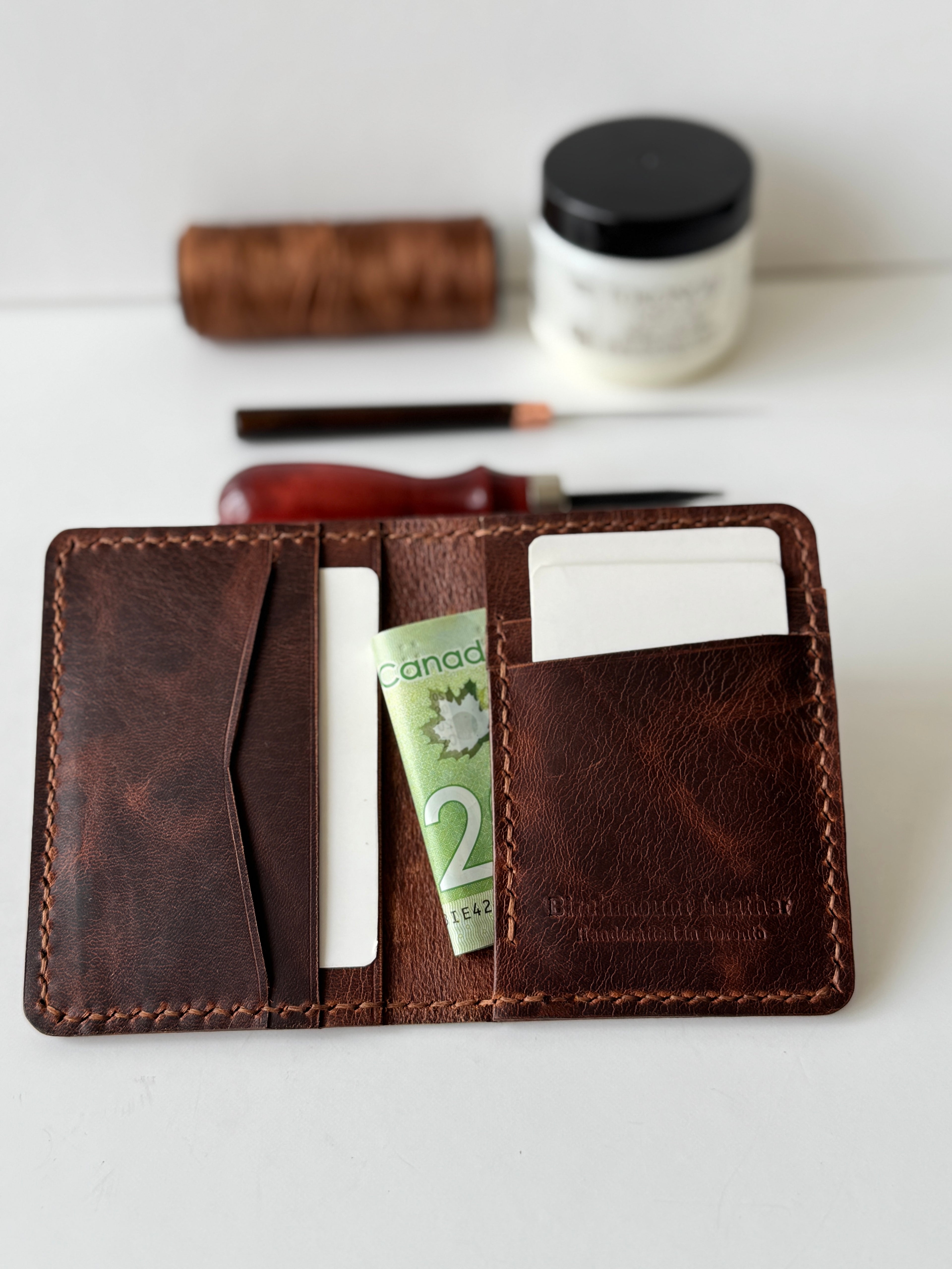 Dundas Vertical & Horizantal Bifold Wallet / Genuine Leather