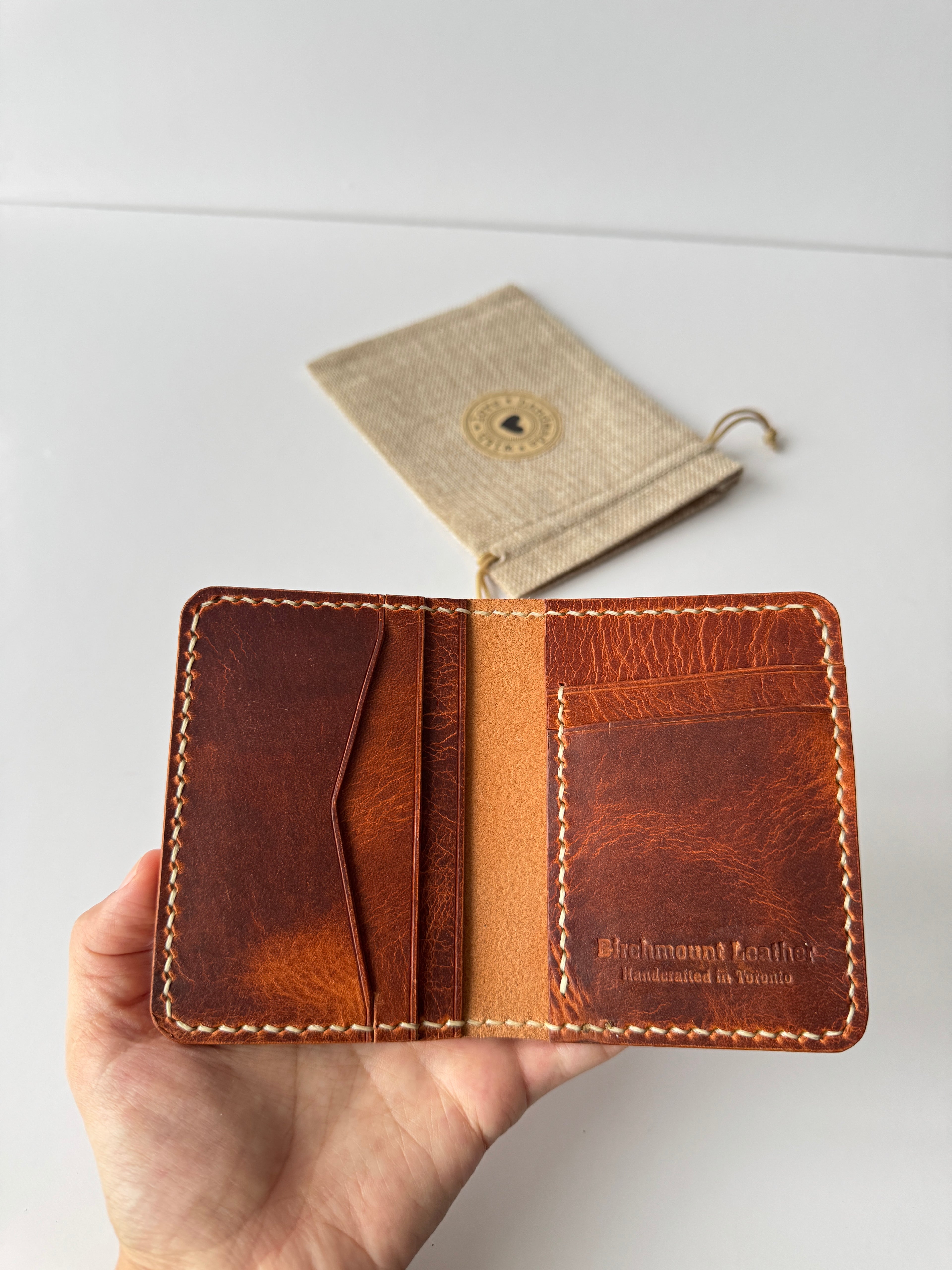 Dundas Vertical & Horizantal Bifold Wallet / Horween Leather