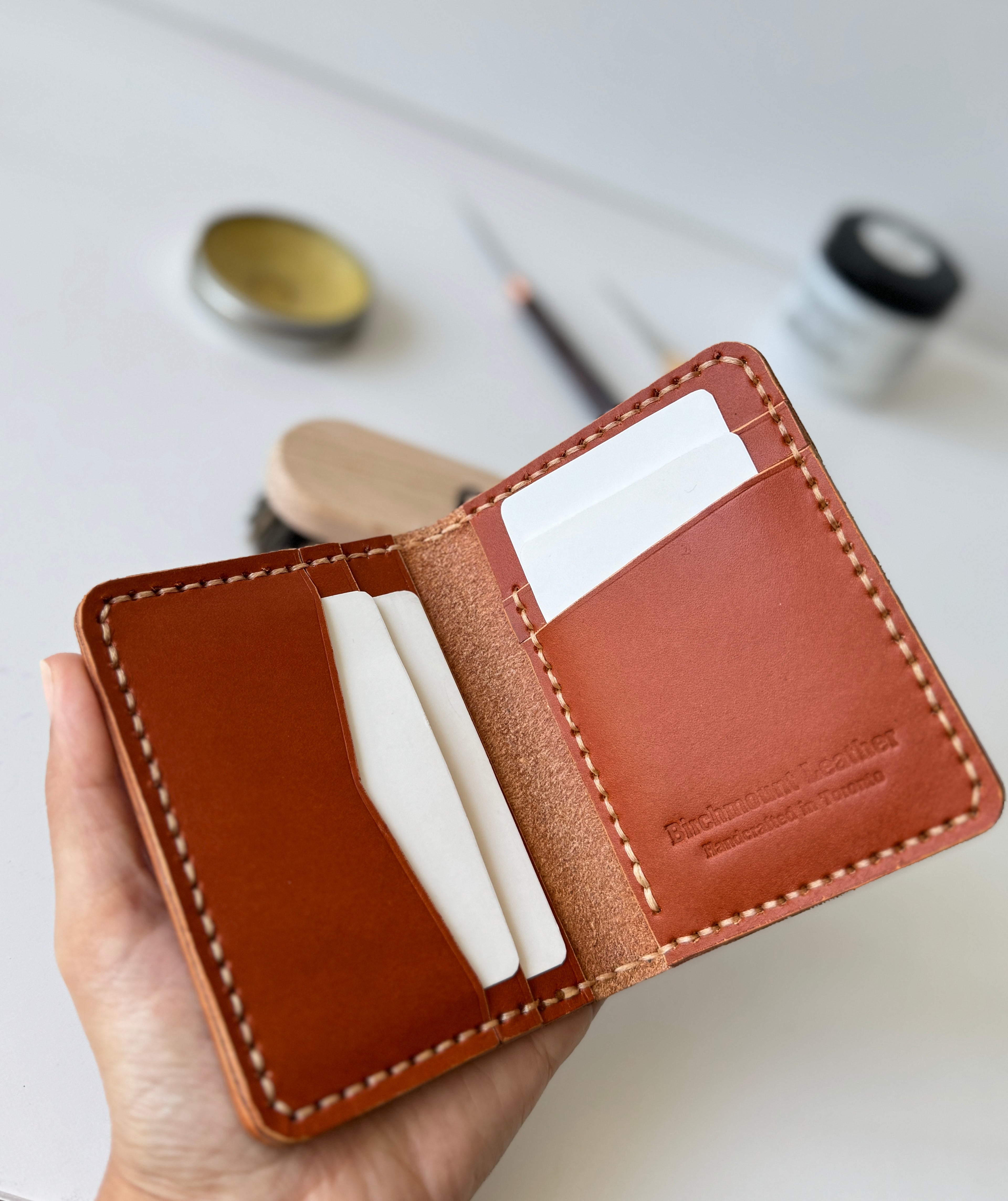 Dundas Vertical & Horizantal Bifold Wallet / Genuine Leather