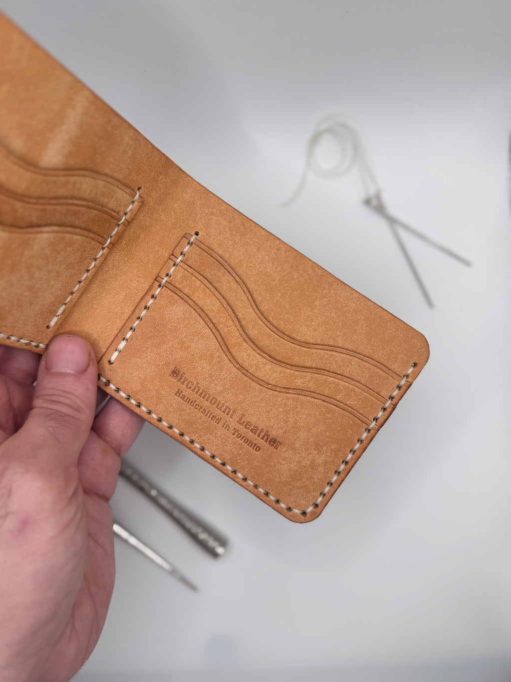 Pueblo Bifold Wallet, Classical Wallet, Full Grain Leather, Handmade Wallet