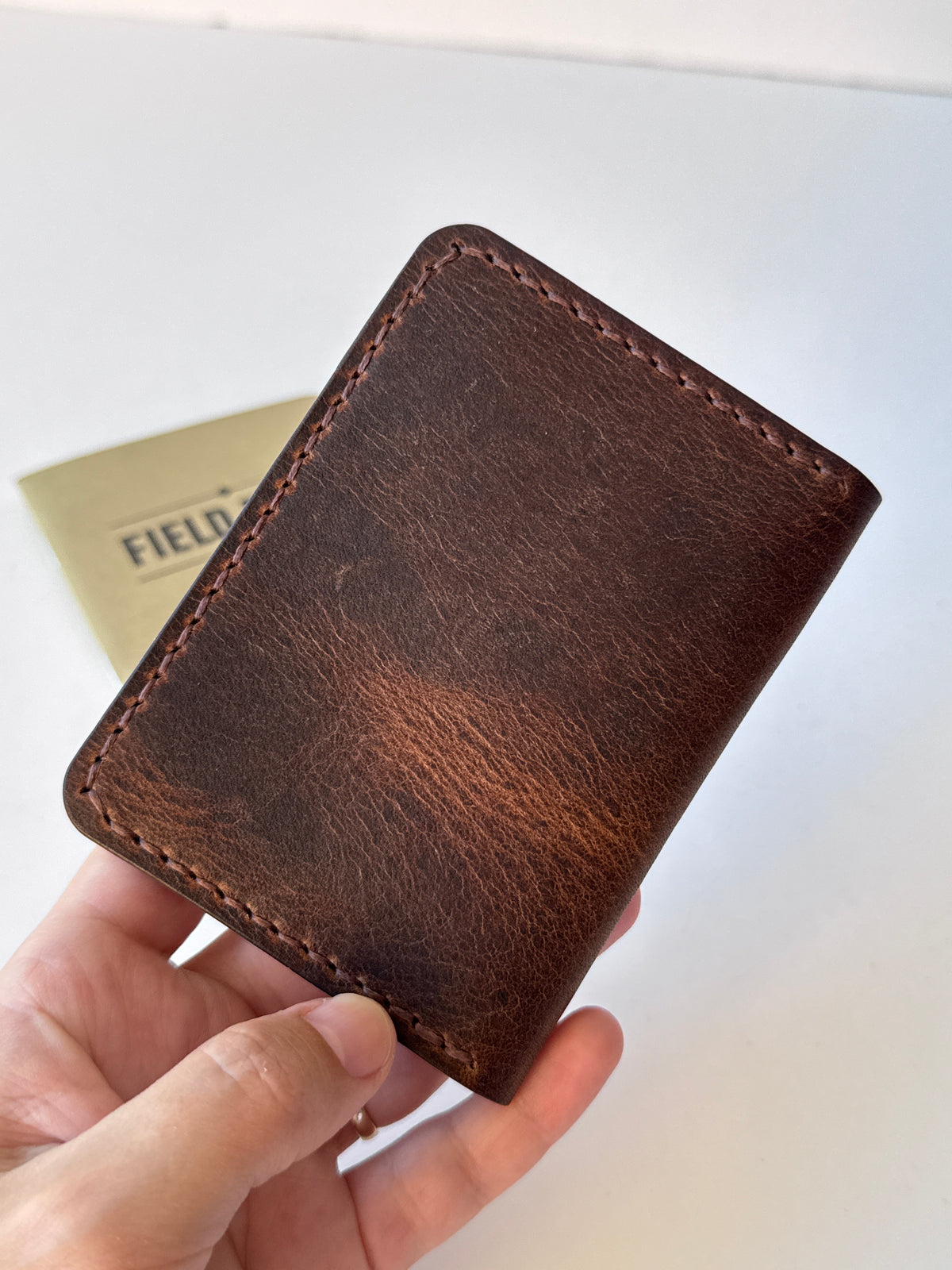 Brown Horween Leather, Bifold Wallet, Full Grain Leather
