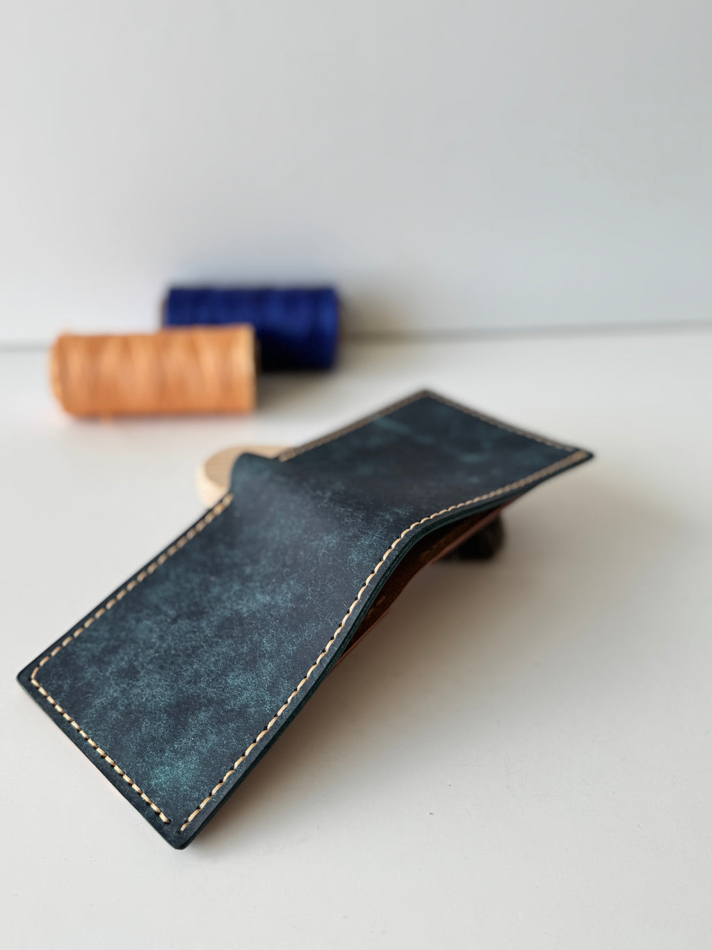 Pueblo Bifold Wallet, Full Grain Veg Tanned Leather, Handmade Wallet, Men's Wallet, Classical Wallet, Italian Leather, Badalassi Carlo