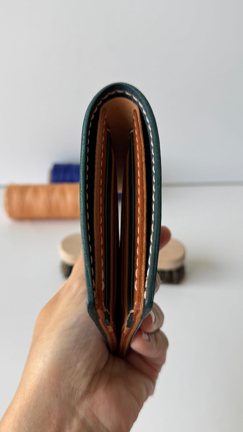 Pueblo Bifold Wallet, Full Grain Veg Tanned Leather, Handmade Wallet, Men's Wallet, Classical Wallet, Italian Leather, Badalassi Carlo