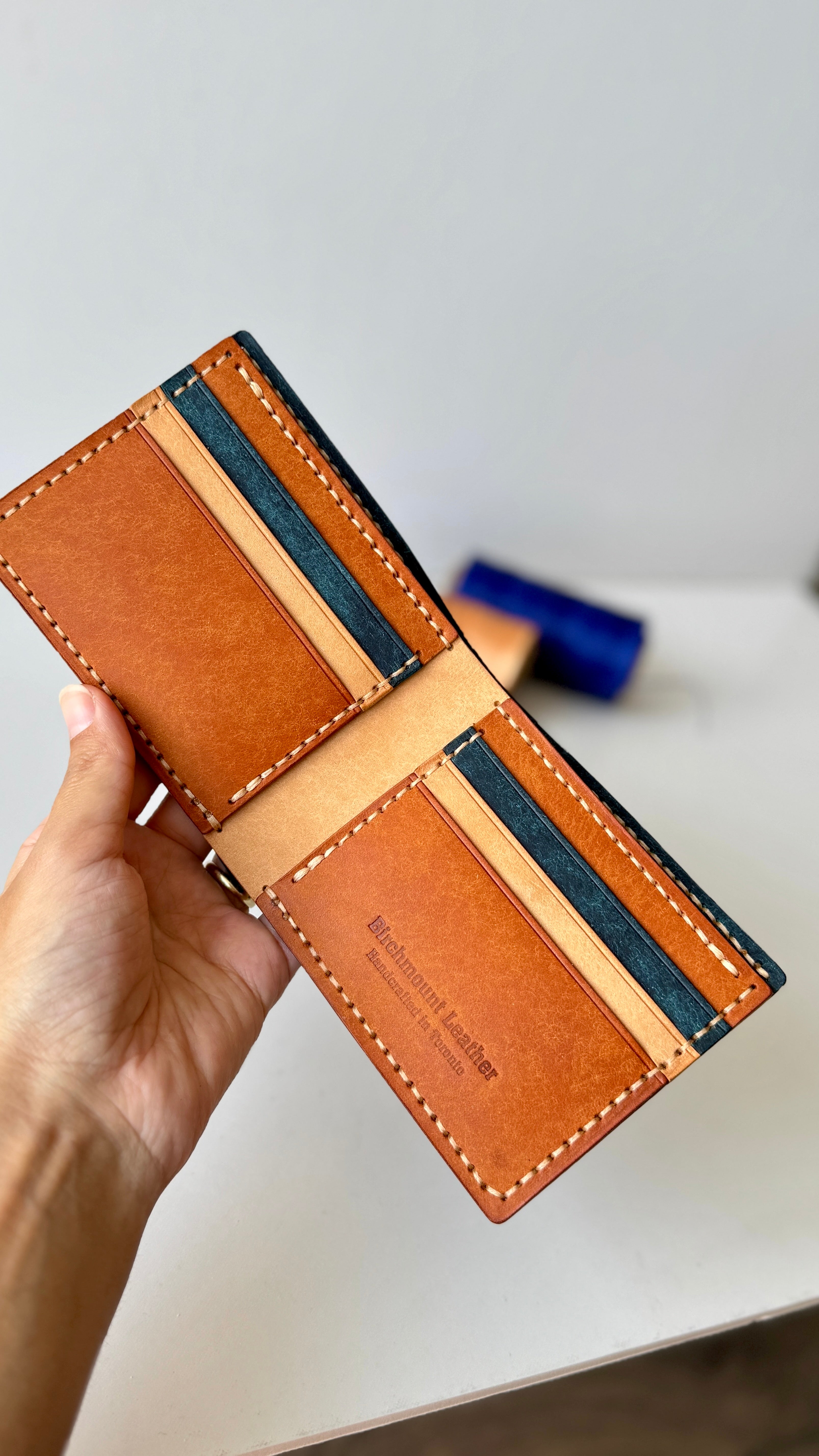 Pueblo Bifold Wallet, Full Grain Veg Tanned Leather, Handmade Wallet, Men's Wallet, Classical Wallet, Italian Leather, Badalassi Carlo