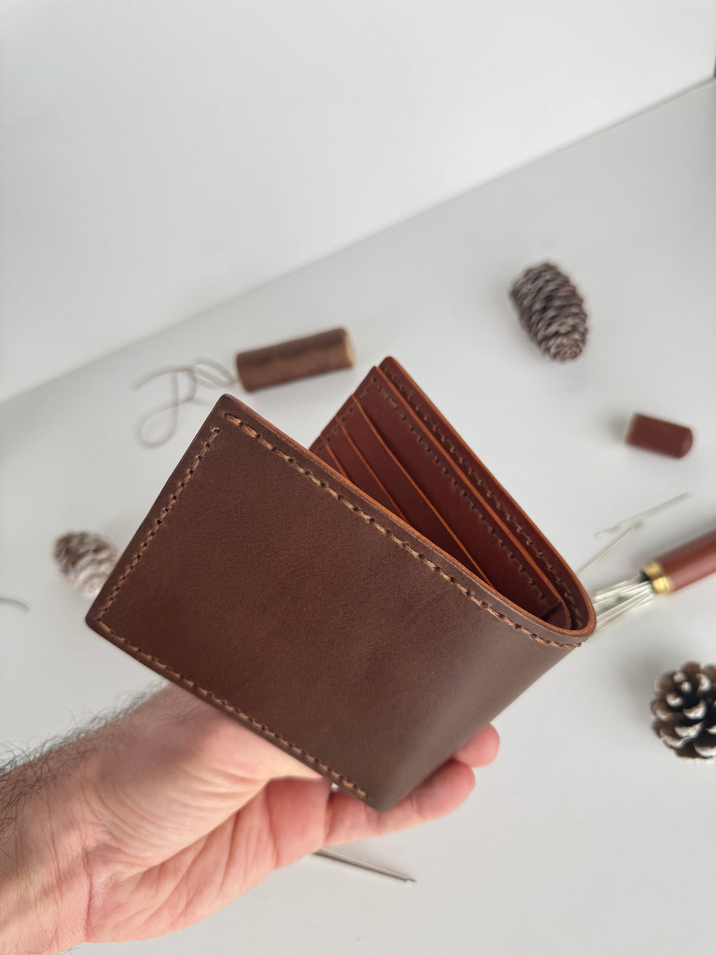 Buttero Bifold Wallet, Full Grain Leather, Handmade Wallet, Men's Wallet, Classical Wallet, Premium Italian Leather, Walpier Buttero