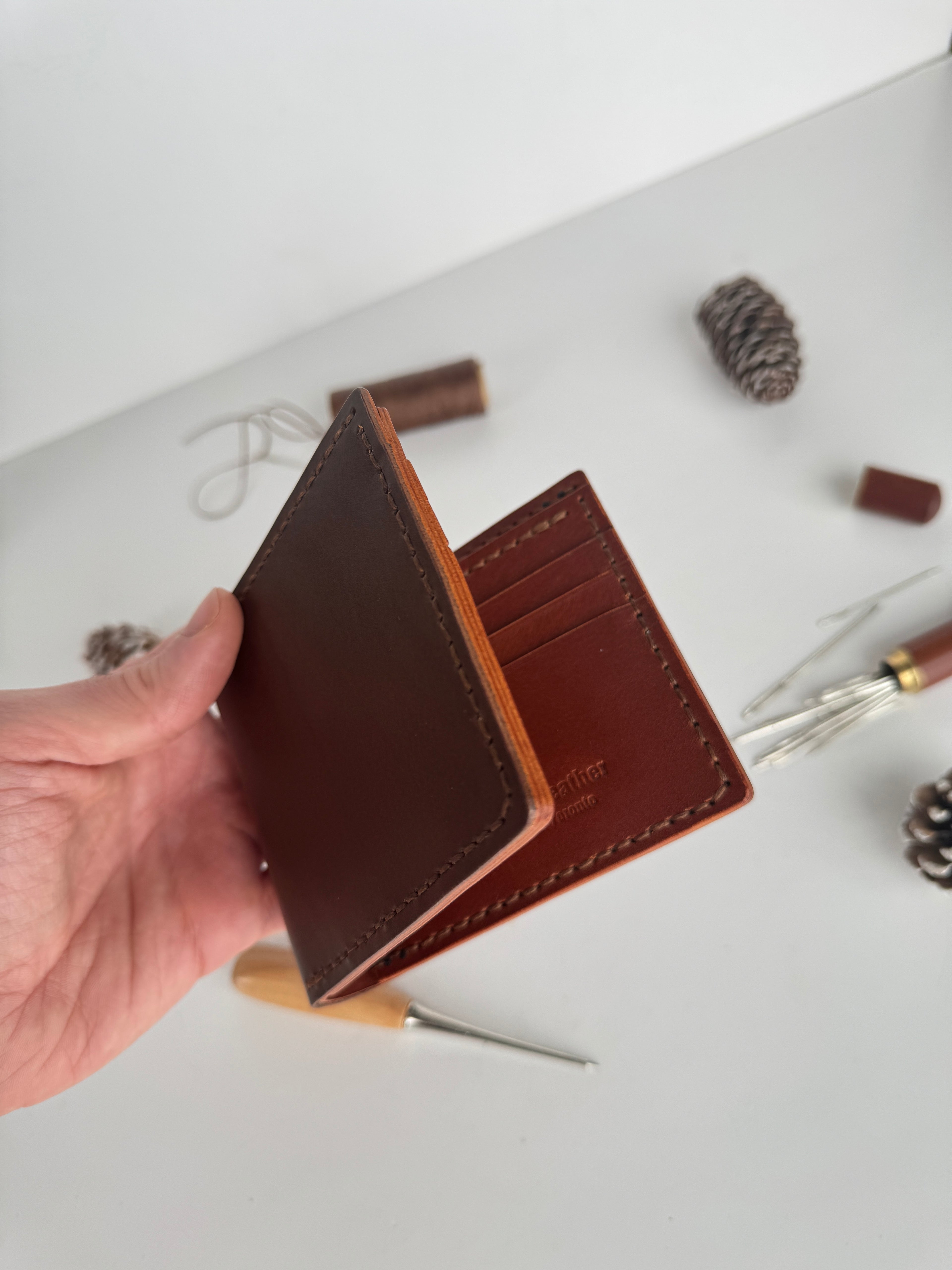 Buttero Bifold Wallet, Full Grain Leather, Handmade Wallet, Men's Wallet, Classical Wallet, Premium Italian Leather, Walpier Buttero