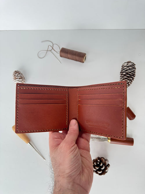 Buttero Bifold Wallet, Full Grain Leather, Handmade Wallet, Men's Wallet, Classical Wallet, Premium Italian Leather, Walpier Buttero