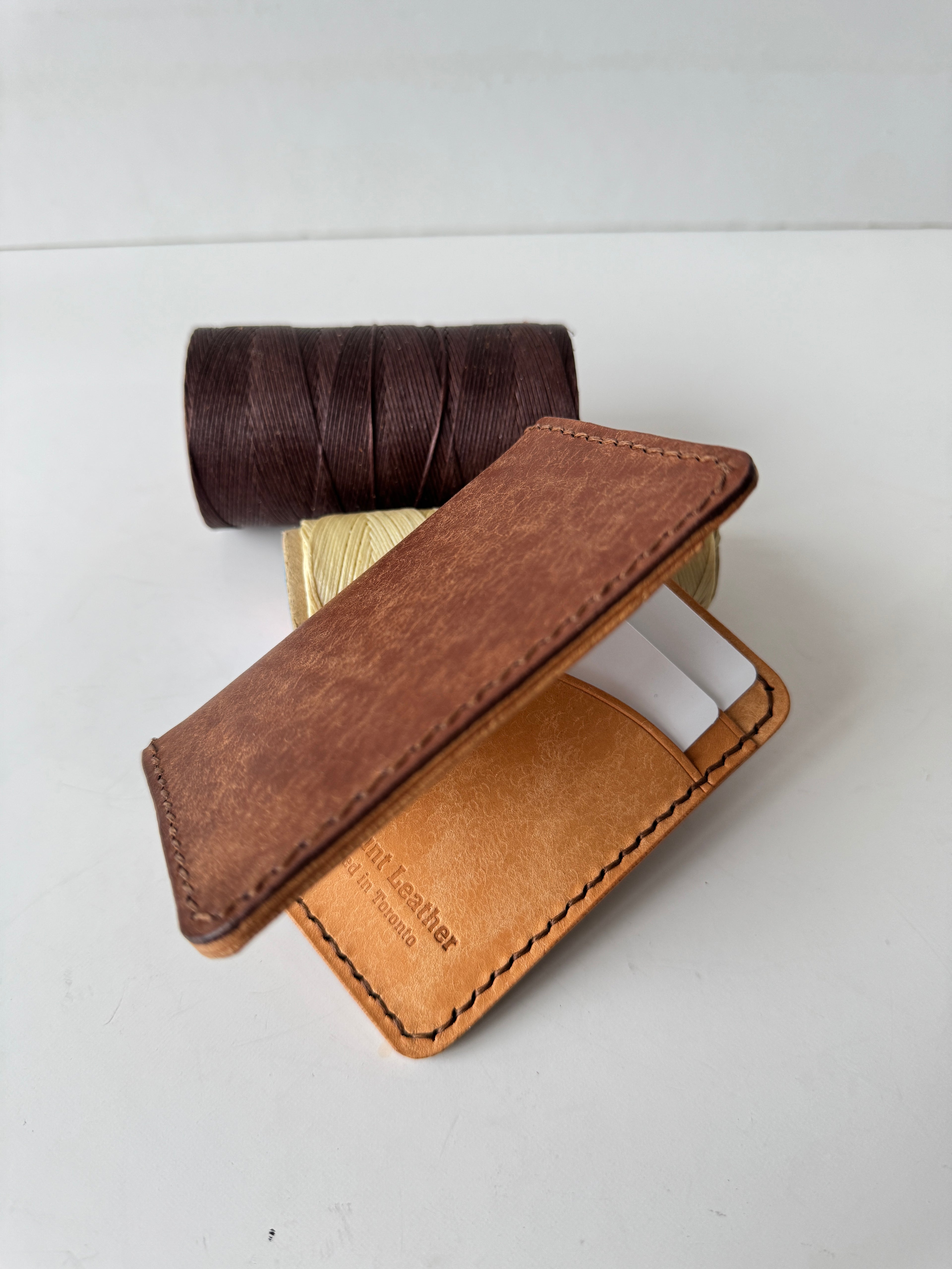 Pueblo Bifold Wallet, Italian Leather, Full Grain Leather, Vertical Wallet, Slim Wallet, Hand Stitched, Multi Colours, Minimalist Wallet