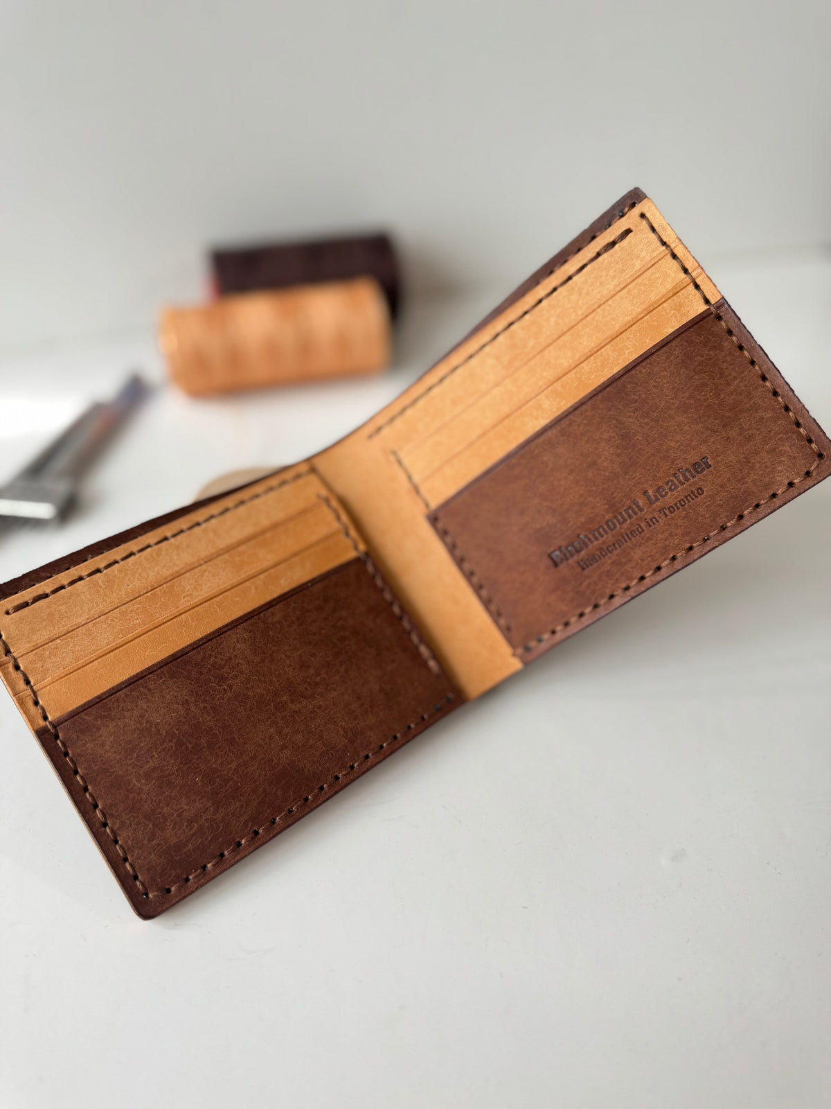 Pueblo Bifold Wallet, Full Grain Wallet, Handmade Wallet, Men's Wallet, Italian Leather