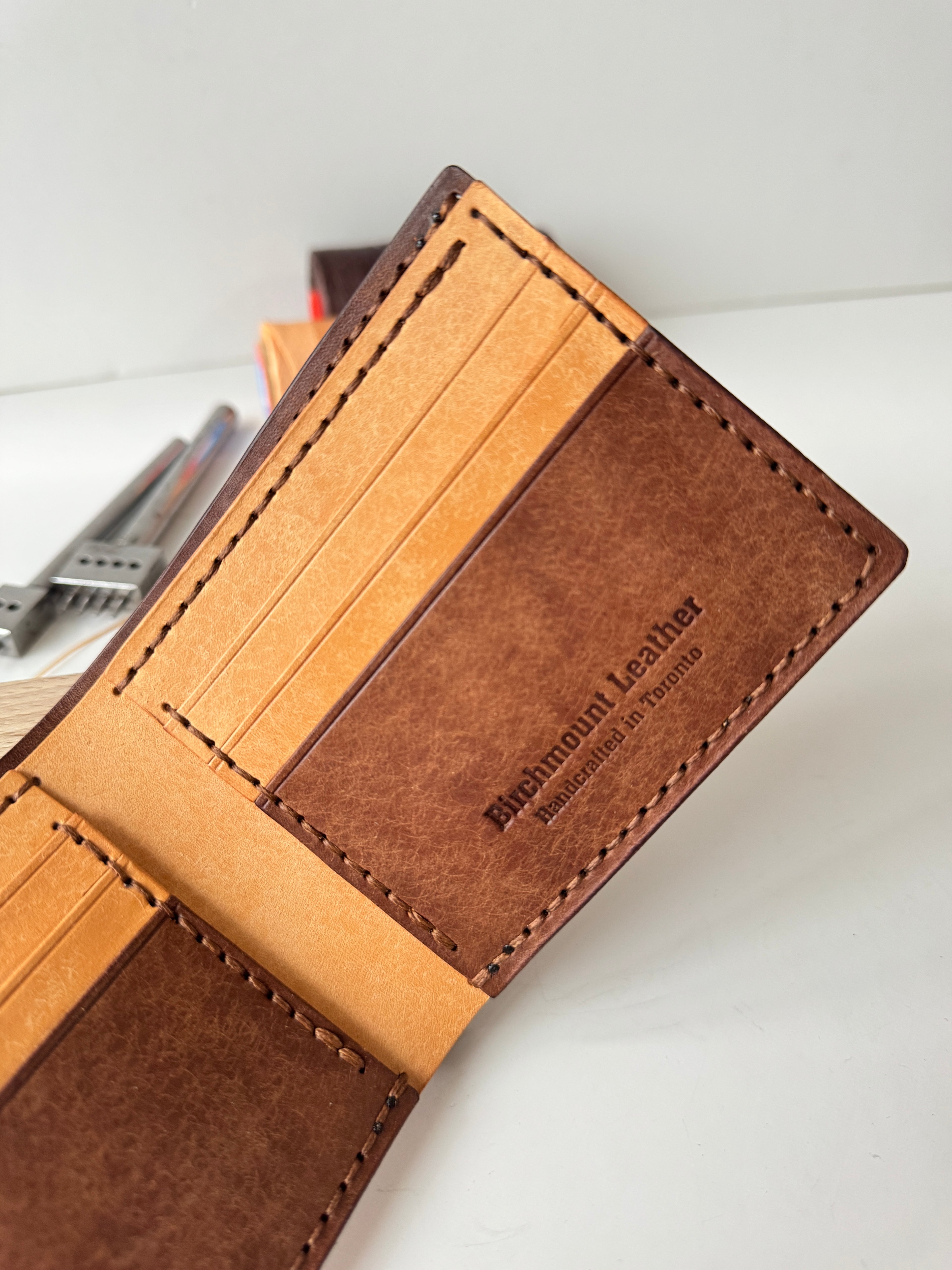 Pueblo Bifold Wallet, Full Grain Wallet, Handmade Wallet, Men's Wallet, Classical Wallet, Italian Leather, Badalassi Carlo
