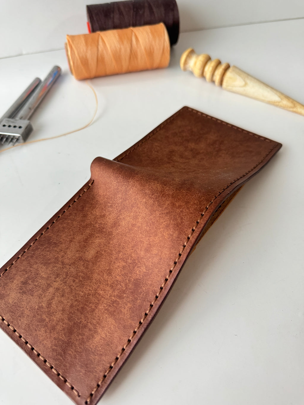 Pueblo Bifold Wallet, Full Grain Wallet, Handmade Wallet, Men's Wallet, Classical Wallet, Italian Leather, Badalassi Carlo