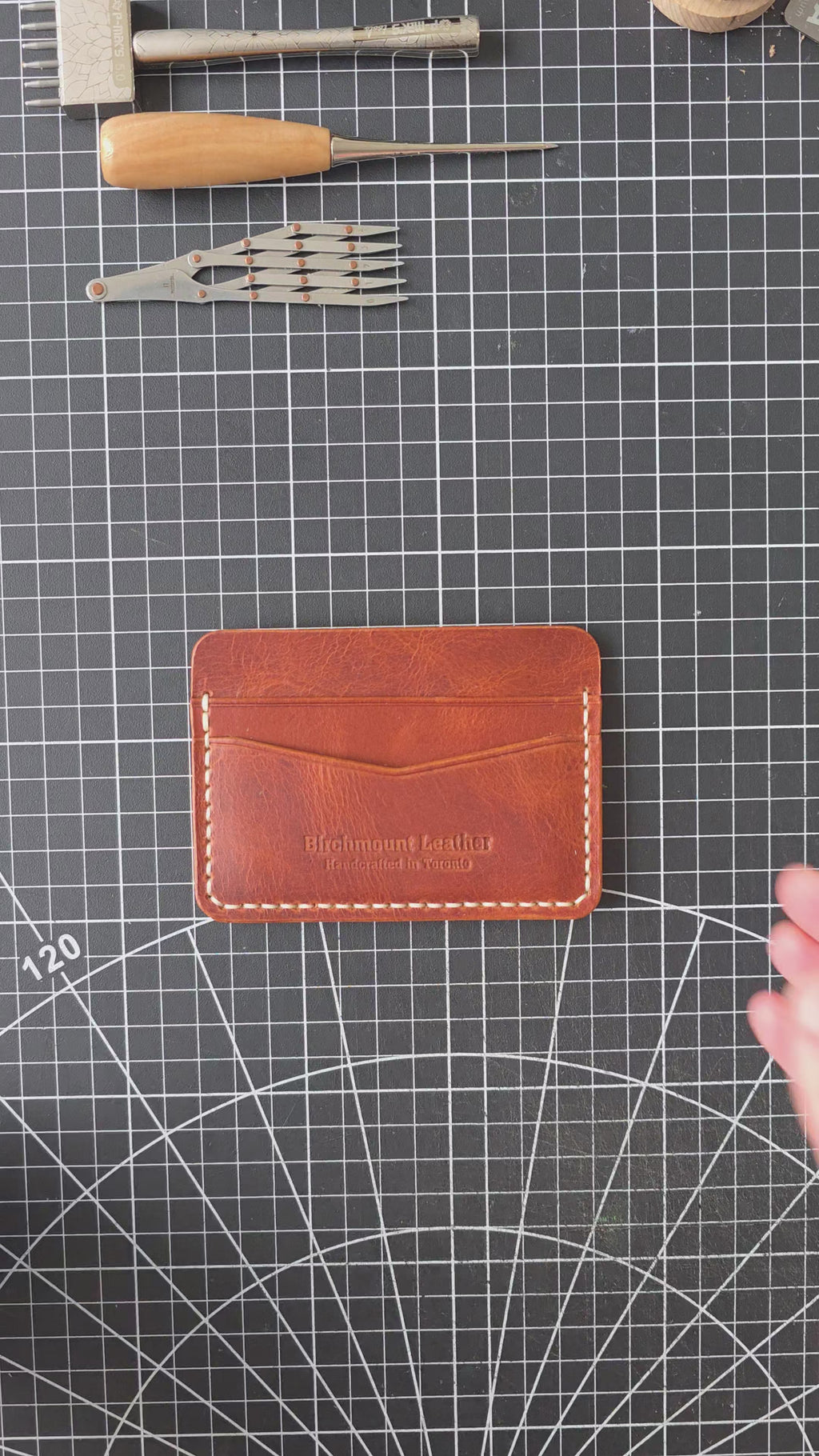 Horween Leather Card Holder, Handmade Wallet, Full Grain Leather